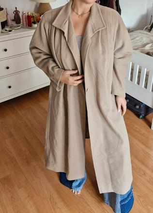 Vintage vlnený kabát, xl