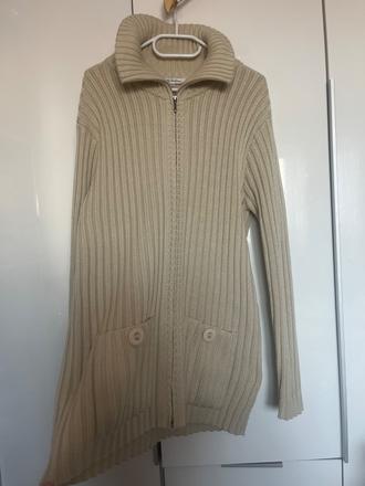 Dlhy sveter na zips, baty fashion,xxxl