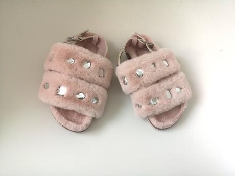 Plyšove sandalky/papuce zara kids 24/25, nove, zara,24 / 25