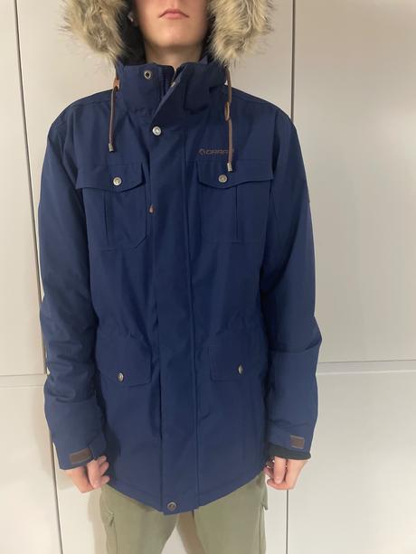 Pánska zimná bunda s kožušinou, l