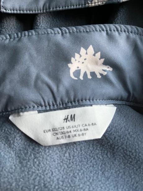 H&m nová vodevetru odolná vyteplená softshellka, h&m,122 / 128