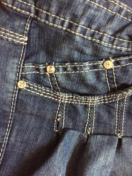 Tehotenské riflové kraťasky s viazaním, xs