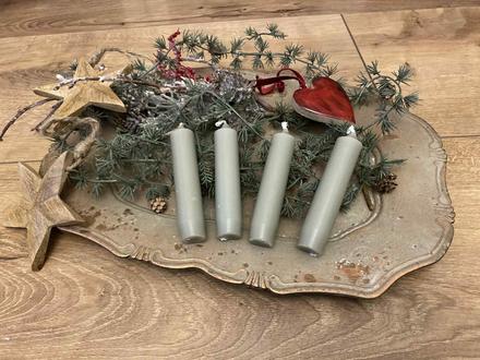 Sviečky svetlo zelené - 4 ks ( sada ), 