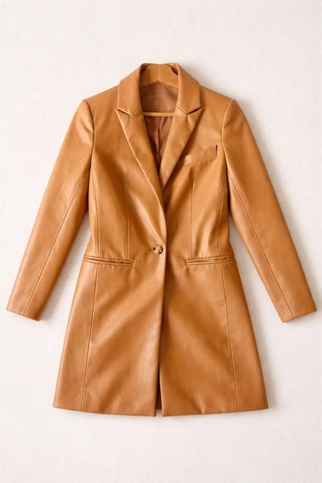 Koženkový kabát, amisu,xs