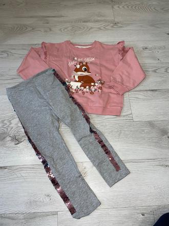 Outfit leginky a mikinka, 116