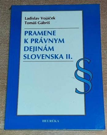 Predám učebnicu- pramene k právnym dejinám slovens, 