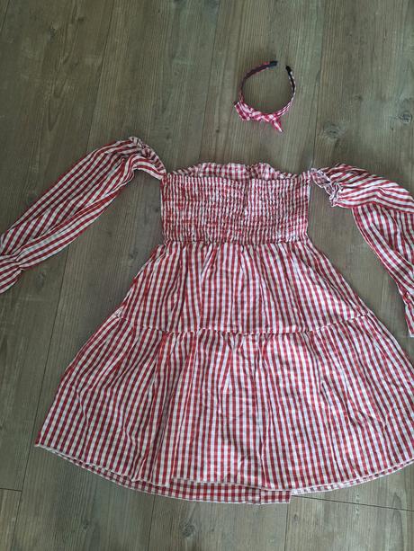 Kockovane saty gingham, xs