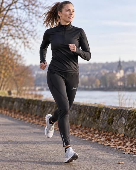 Asics čierne bežecké legíny, asics,m