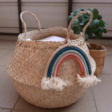 Boho dúha mini - závesná dekorácia, 