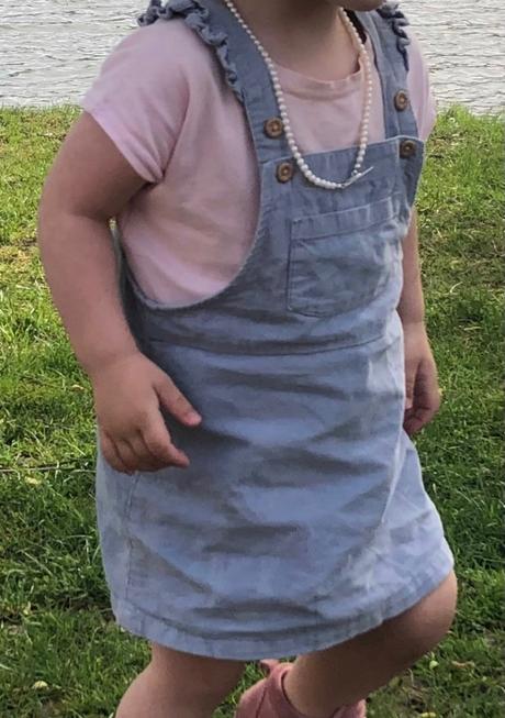 Modré menčestrové šaty na traky h&m, 86, h&m,86