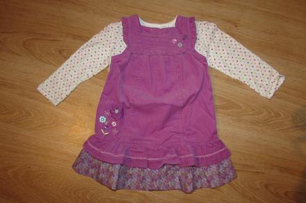 Menžestrové šaty s bavlneným tričkom a pančuškami, f&f,86