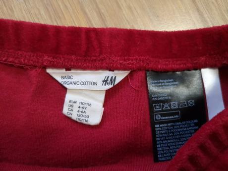 Velurova sukňa, h&m,110