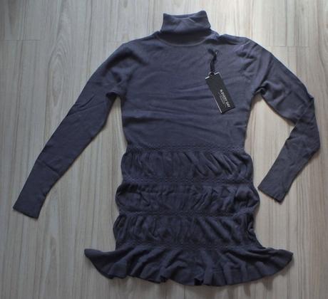 Pletené rolákové minišaty/tunika, v. s/m, 38 - s