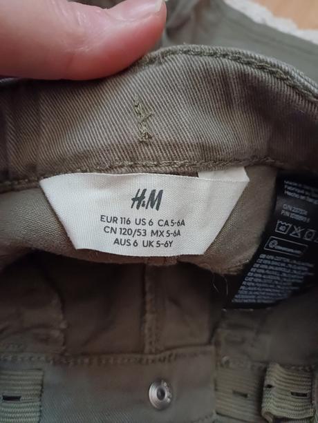 Riflove šortky s čipkou, h&m,116