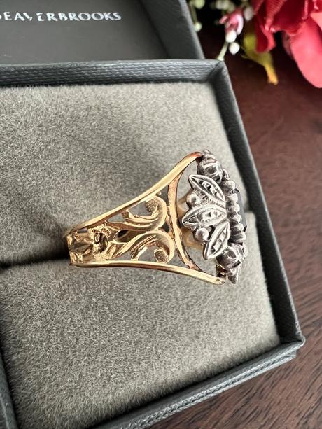 Starozitny prsten 18k zlato, 