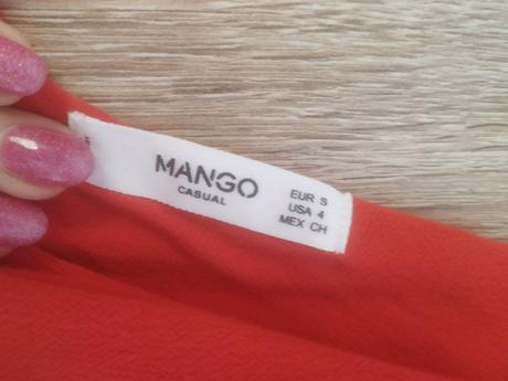 Červené šaty, mango,s