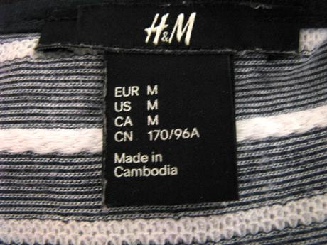 Pásikavé námornícke tričko, h&m,m