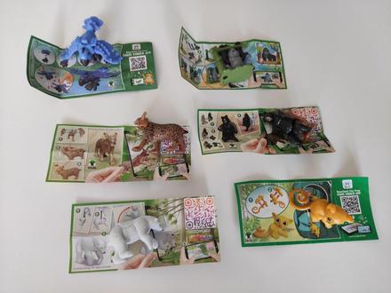 Postavicky zvierat z kinder, 