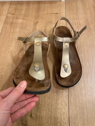 Zlaté sandálky vel 40, 40