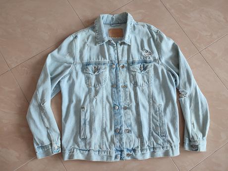 Pánska riflova bunda pull&bear, pull&bear,l