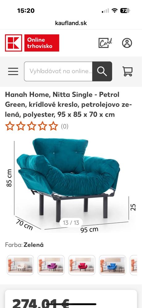 Kreslo polohovateľne, 