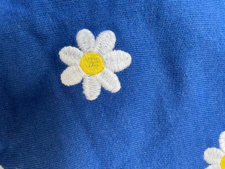 Teplákové šortky s margarétkami, mini boden,152 / 158