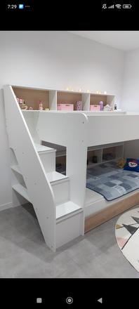 Poschodová posteľ s dvomi lôžkami 90x200, šírka (cm): 110