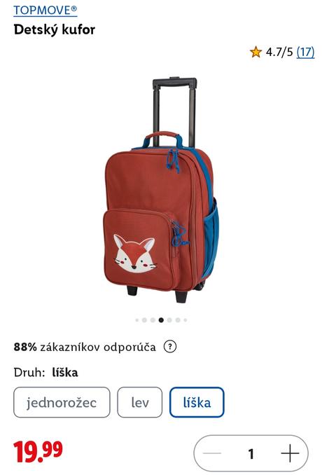 Detský cestovateľský kufor, 