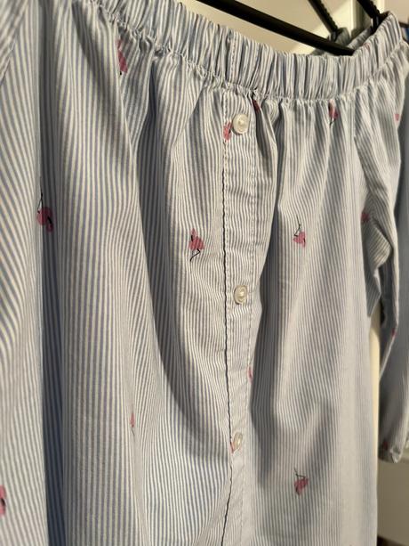 Primark košeľa so spadnutymi ramenami s plameniak, primark,m