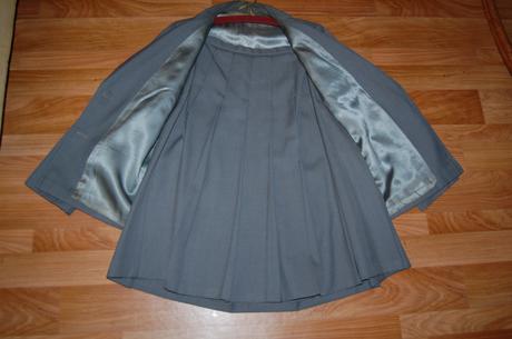 Sedy kostym so suknou, 164