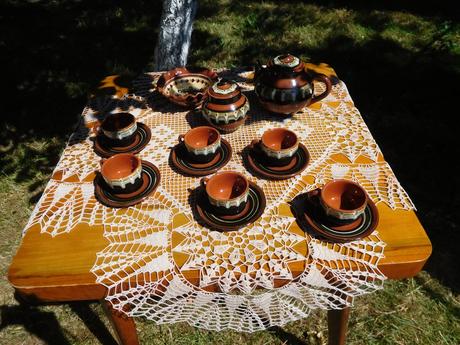 Bulharská keramika, sada kávičková,, 