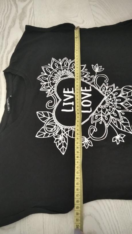 Čierne tričko so srdiečkom, terranova,m