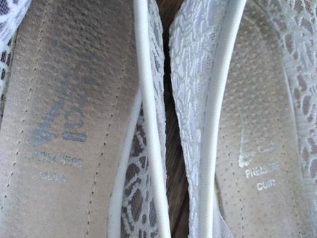 Biele krajkové balerínky 35/36, 35