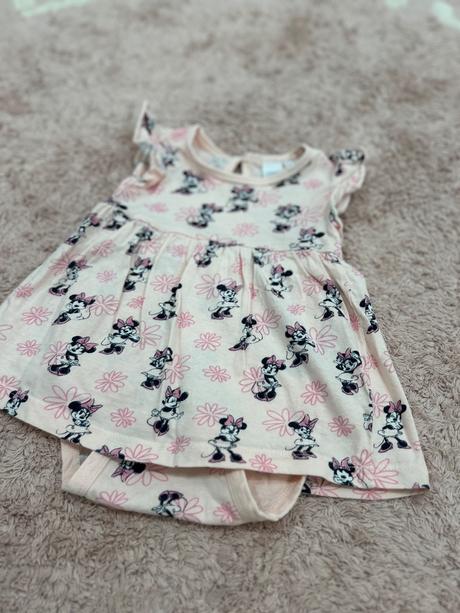 Mickey dievčenské body so sukničkou pre dvojičky, 74