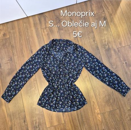 Blúzka košeľa monoprix, s