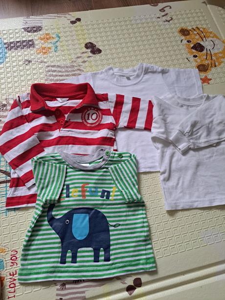 Košieľka, tričko, 74 cm, 4ks + gratis, 68–80