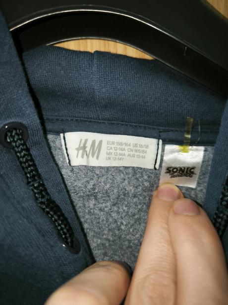 Mikina ježko sonic, h&m,164