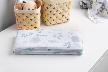 Sensillo cestovná prebaľovacia podložka modrá/kvet,