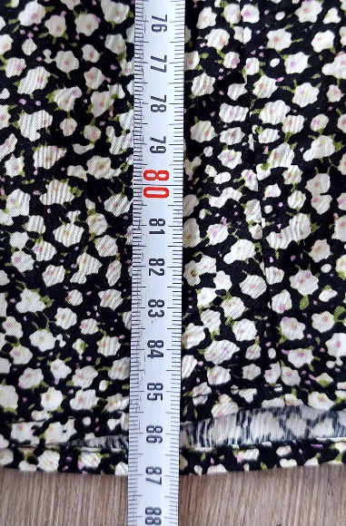 Čierno - krémové šaty s balónovými rukávmi, h&m,m
