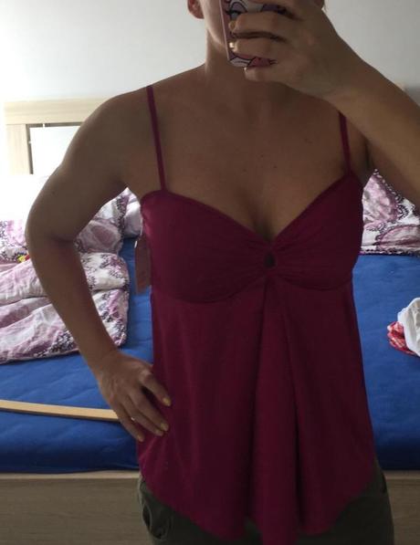 Saténový top, h&m,38