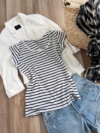 Pásikové tričko, h&m,m