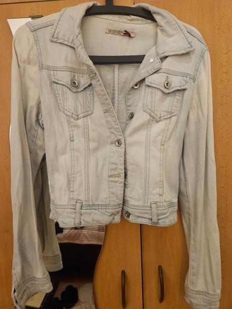 Svetlomodrá riflová bunda stradivarius, stradivarius,xs