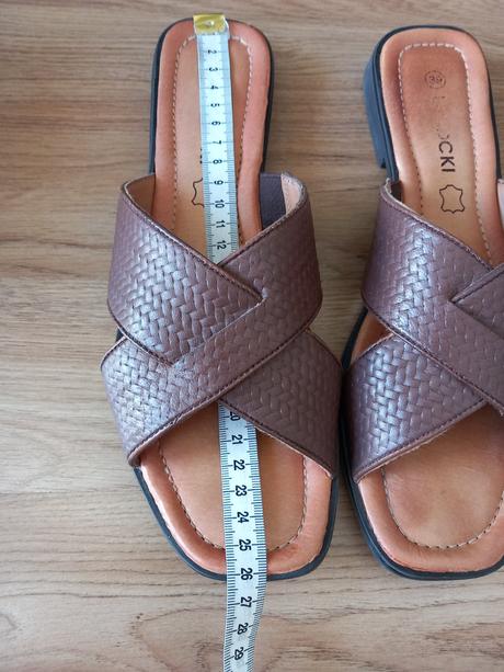 Hnedé kožené šľapky lasocki 39, lasocki,39