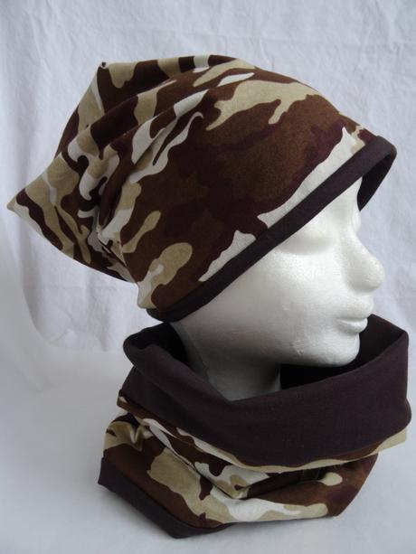 Maskáčová čiapka a šál, 50 - 158