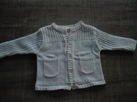 Bavlnený snehovobiely svetrík, tiny ted,62