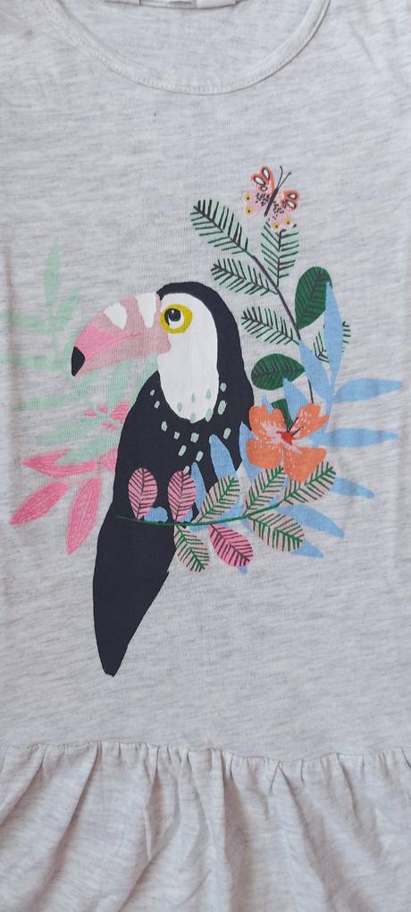 Letné šaty "tukan", h&m,98