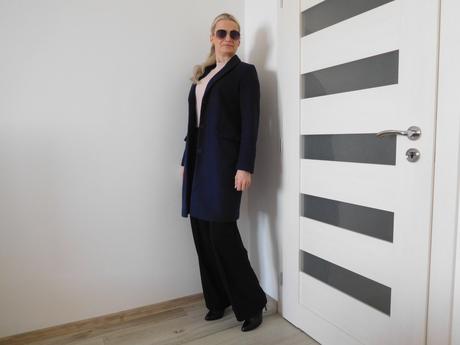 Kabát tm, modrý dámsky -s/m, s