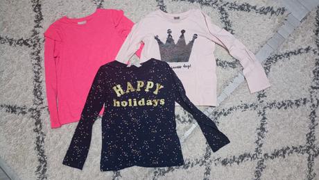 Tričká a dlhým rukávom, h&m,134