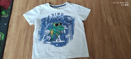 Biele tričko s dinosaurom, palomino,110