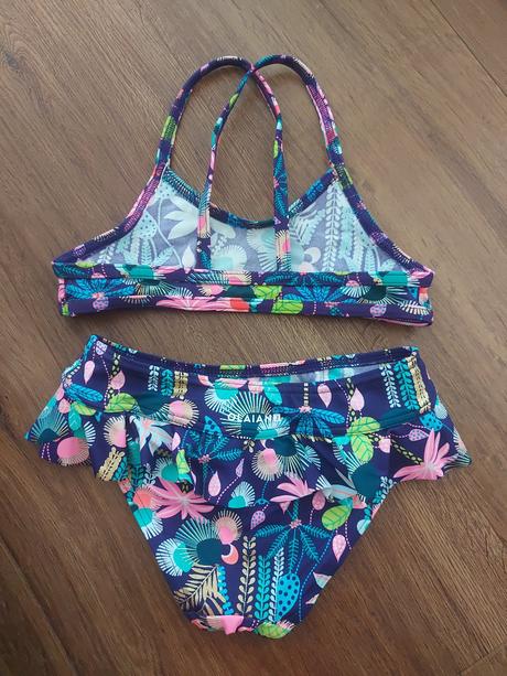 Dievcenske dvojdielne plavky s volanikom, decathlon,116